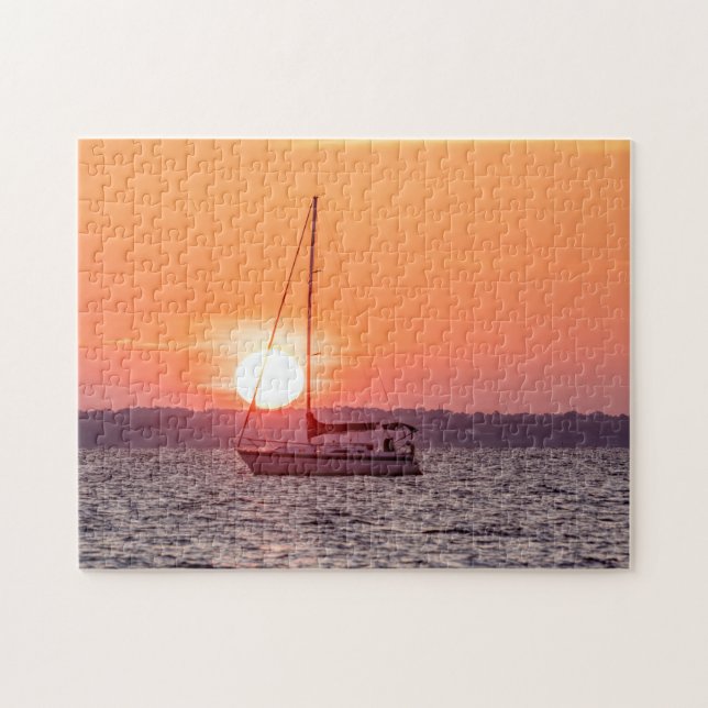 Sailboat Sunrise Jigsaw Puzzle (Horizontal)