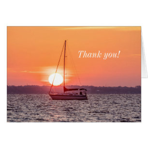 Sailboat Sunrise Thank you Card