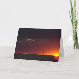 Sailboat Sunset Card