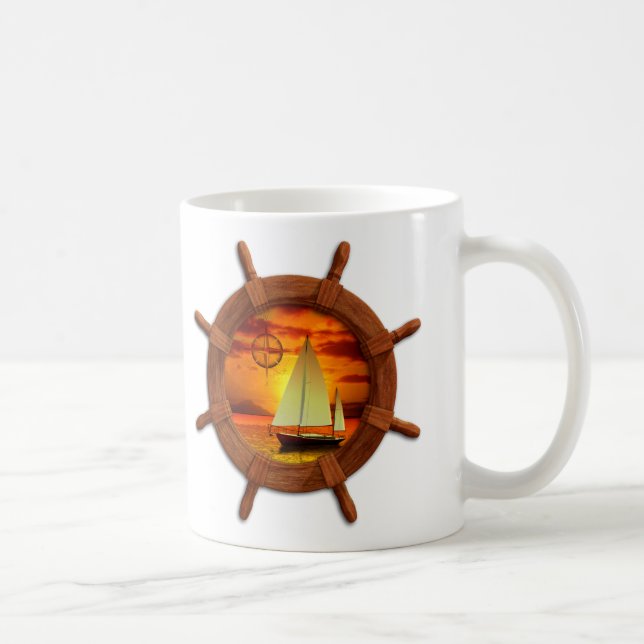 Sailboat Sunset Coffee Mug (Right)