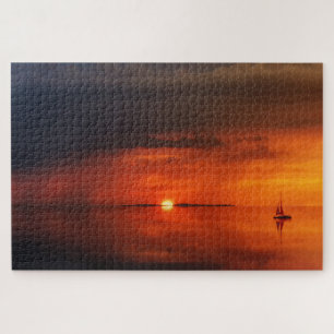 Sailboat Sunset Jigsaw Puzzle