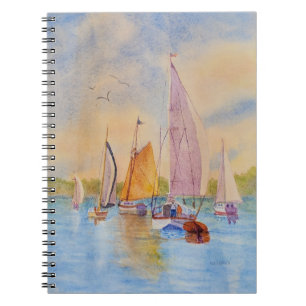 Sailboat Sunset Sailing  Notebook