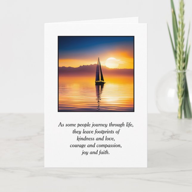 Sailboat Sunset Sympathy Card (Front)
