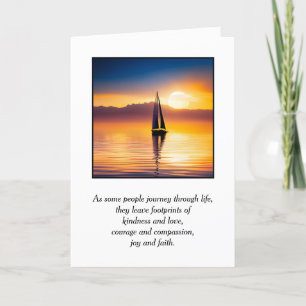 Sailboat Sunset Sympathy Card