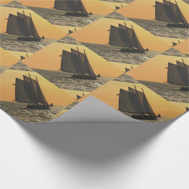 Sailboat sunset wrapping paper (Corner)