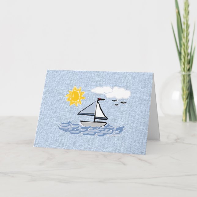 Sailboat Textured Card (Front)
