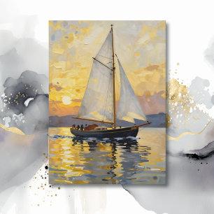 Sailboat Themed Happy Anniversary  Card