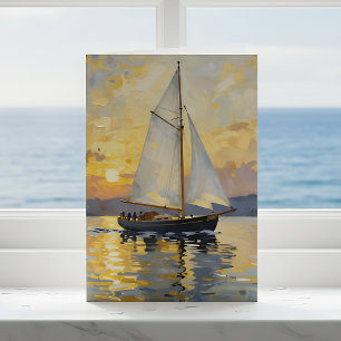 Sailboat Themed Happy Birthday Card