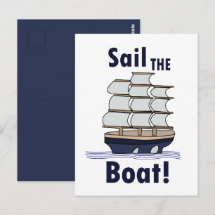 Sailboat Travel Postcard