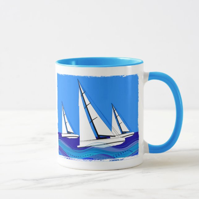 Sailboat Trio Mug (Right)