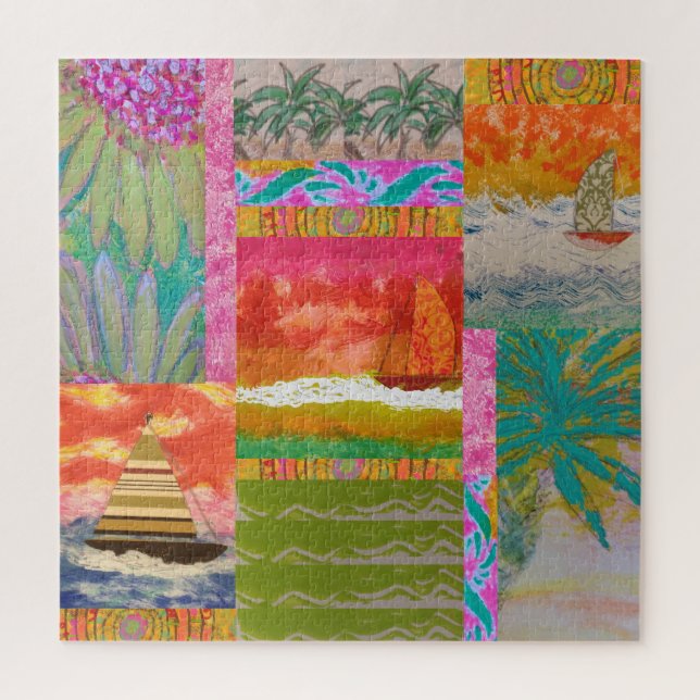 Sailboat Tropical Puzzle (Vertical)
