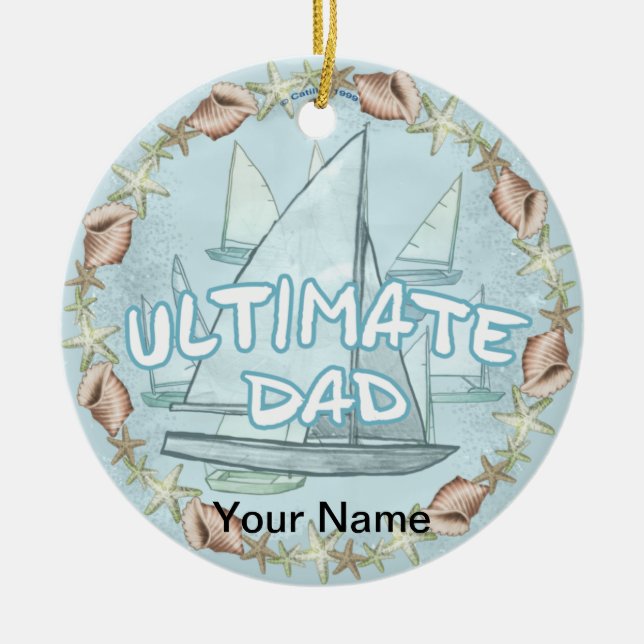  Sailboat Ultimate Dad ornament  (Front)