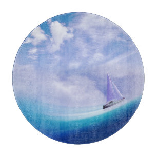 Sailboat up an Epic Wave Cutting Board
