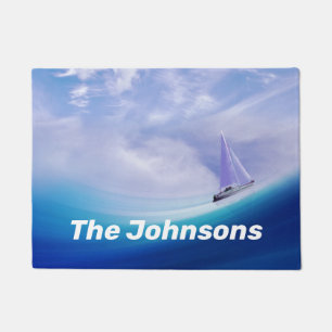 Sailboat up an Epic Wave Doormat