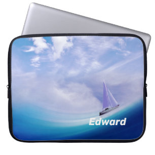 Sailboat up an Epic Wave Laptop Sleeve