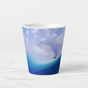 Sailboat up an Epic Wave Latte Mug