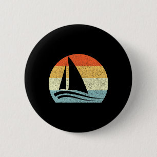 Sailboat Vintage Retro Throwck Vacation 6 Cm Round Badge