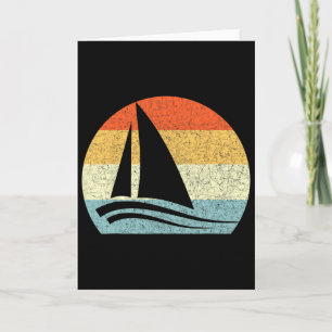 Sailboat Vintage Retro Throwck Vacation Card