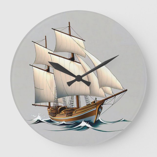 Sailboat wall clock (Front)