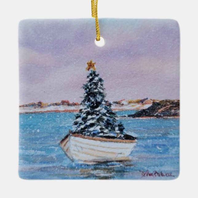 Sailboat Winter Ornament (Front)