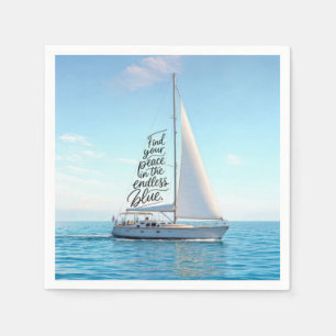 Sailboat with an Inspirational Quote Napkin