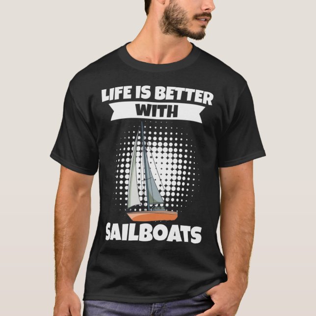 Sailboat  With Sailboats T-Shirt (Front)