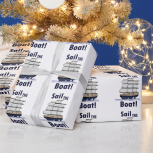 Sailboat wrapping paper