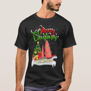 SailBoat  Xmas Decorations Santa SailBoat Christma T-Shirt