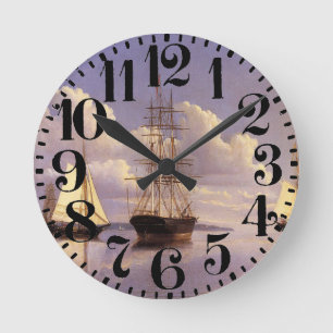 Sailboat Yacht Boat Clipper Ship Wall Clock