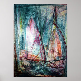 Sailboats 5 poster