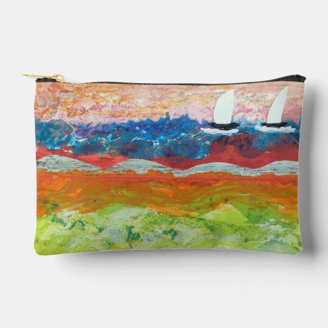 Sailboats  accessory pouch (Front)