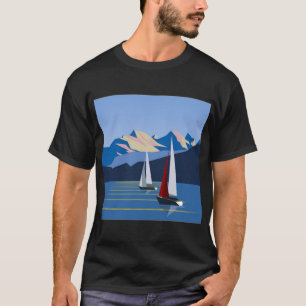 Sailboats And Mountains photo T-Shirt