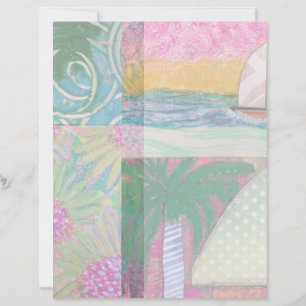 Sailboats and Palm Tree Scrapbook Paper