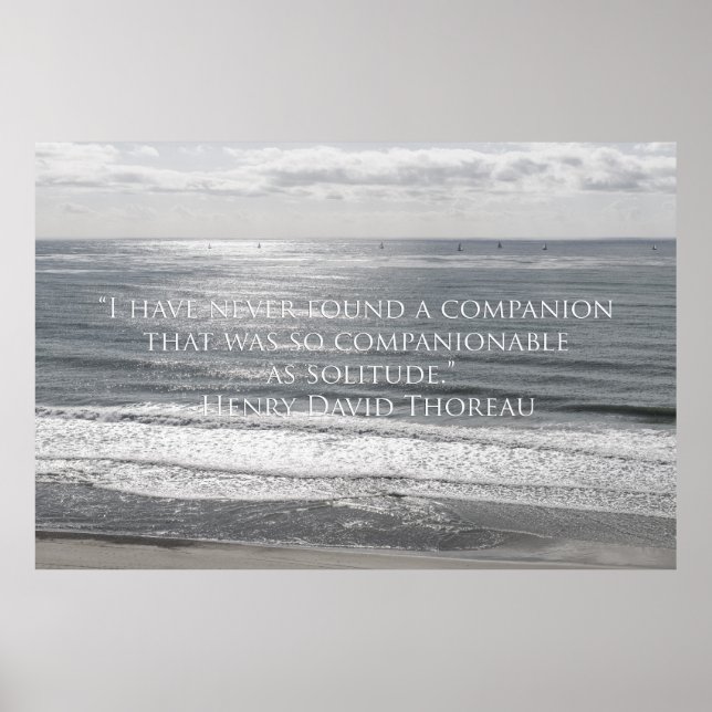 Sailboats and Thoreau quote Poster (Front)