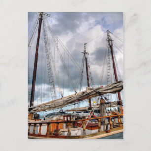 Sailboats Are Docked In The Key West Harbour Postcard
