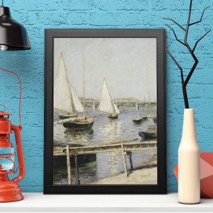 Sailboats at Argenteuil by Gustave Caillebotte Poster