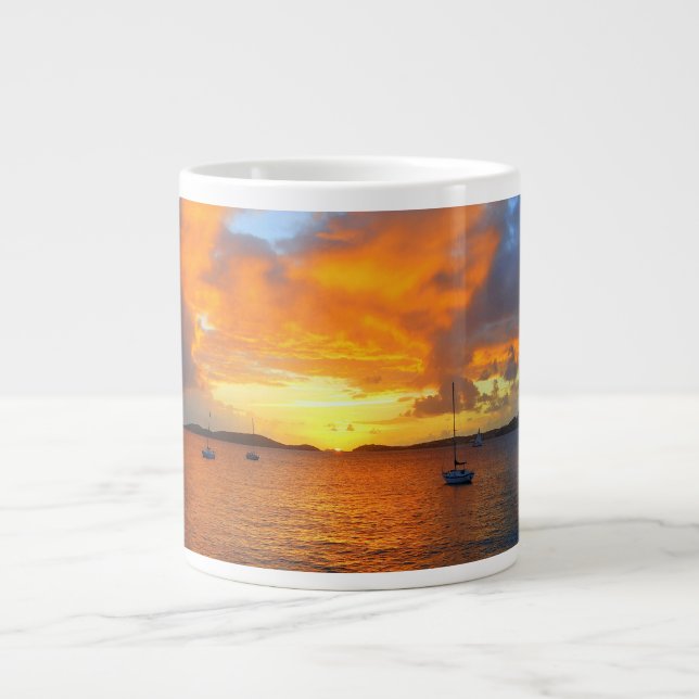 Sailboats at Golden Sunset Mug (Front)