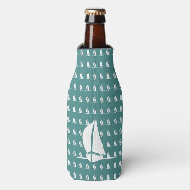 Sailboats Bottle Cooler (Bottle Front)