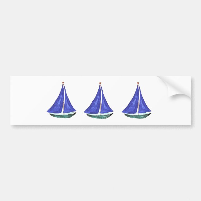 Sailboats Bumper Sticker (Front)