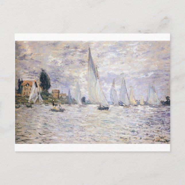 Sailboats - Claude Monet Postcard (Front)