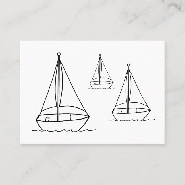 Sailboats Colouring Business Cards (Front)