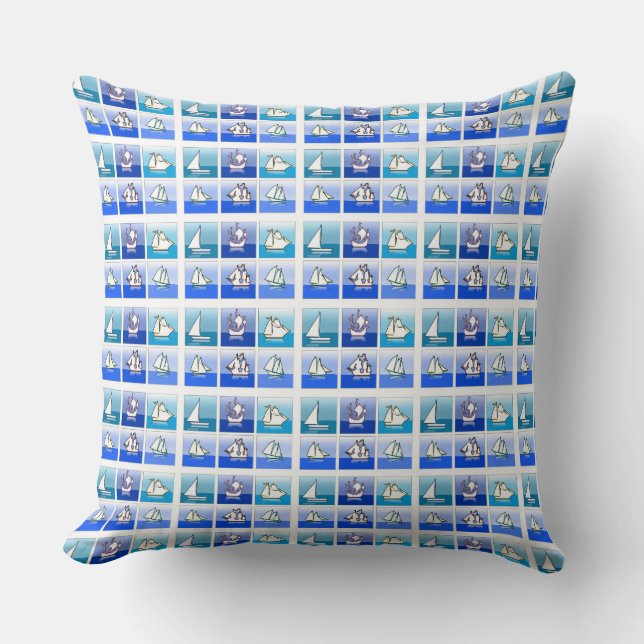Sailboats Cushion (Front)