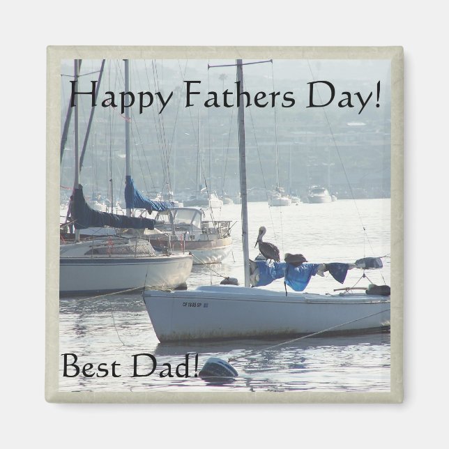 Sailboats Fathers Day Magnet (Front)