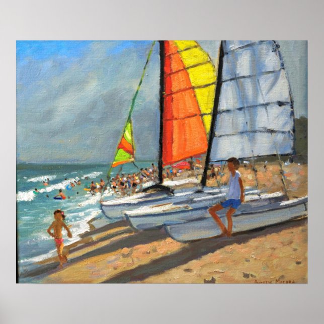 Sailboats Garrucha Spain Poster (Front)