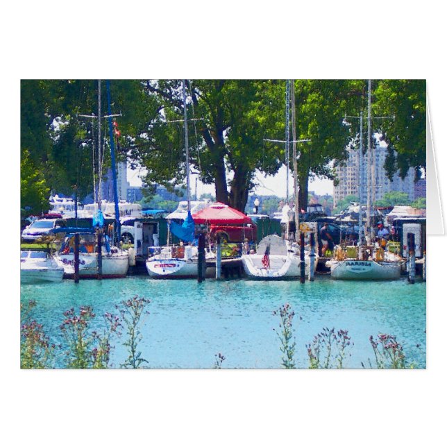 Sailboats In Dock (Front Horizontal)