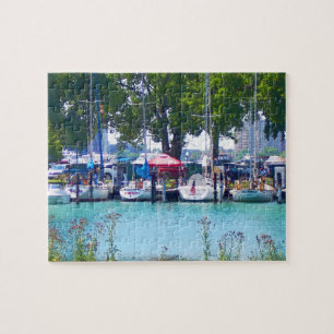 Sailboats In Dock Jigsaw Puzzle