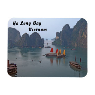 Sailboats in Ha Long Bay - Vietnam, Asia Magnet