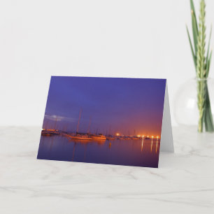 sailboats in marina Note Card