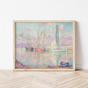 Sailboats in Port of Saint-Tropez   Henri Lebasque Poster