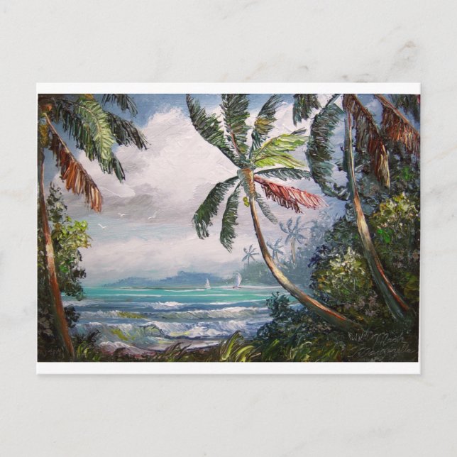 Sailboats in the Bay Postcard (Front)